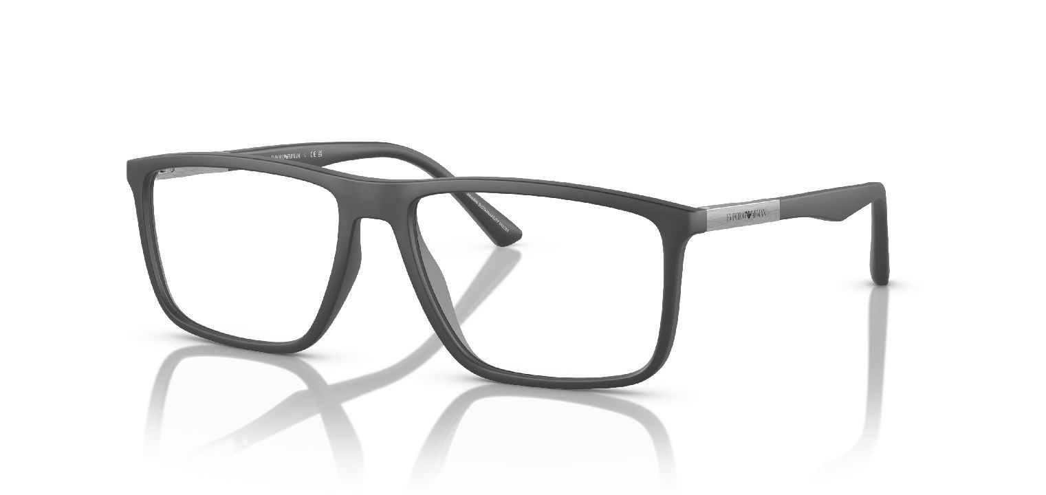 Emporio Armani Rechteckig Brillen 0EA3221 Grau für Herr