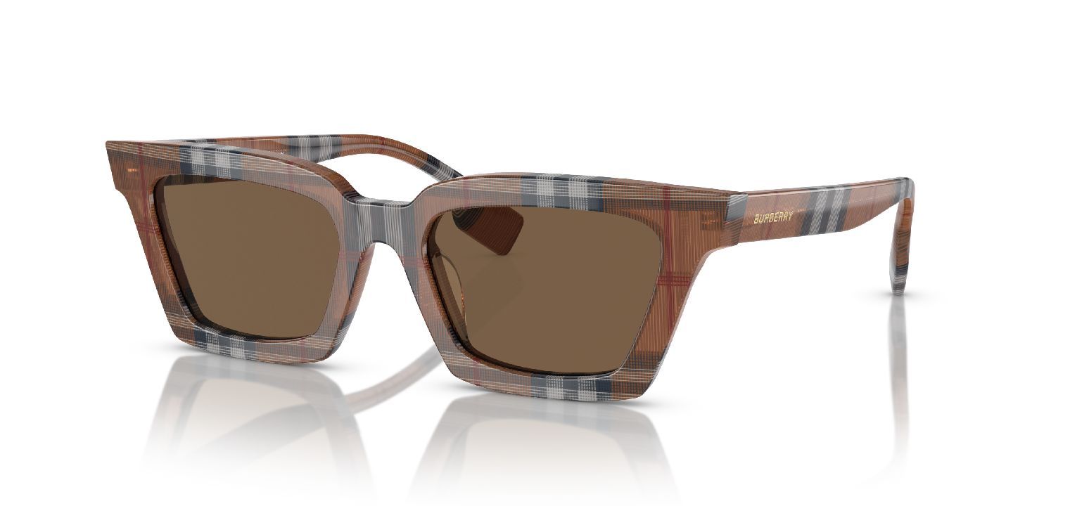 Burberry Quadratisch Sonnenbrillen 0BE4392U Braun für Dame