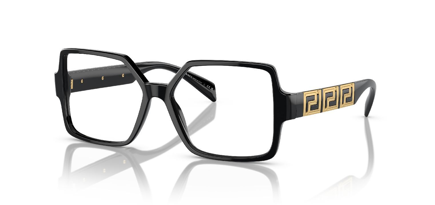 Versace Quadratisch Brillen 0VE3337 Schwarz für Dame