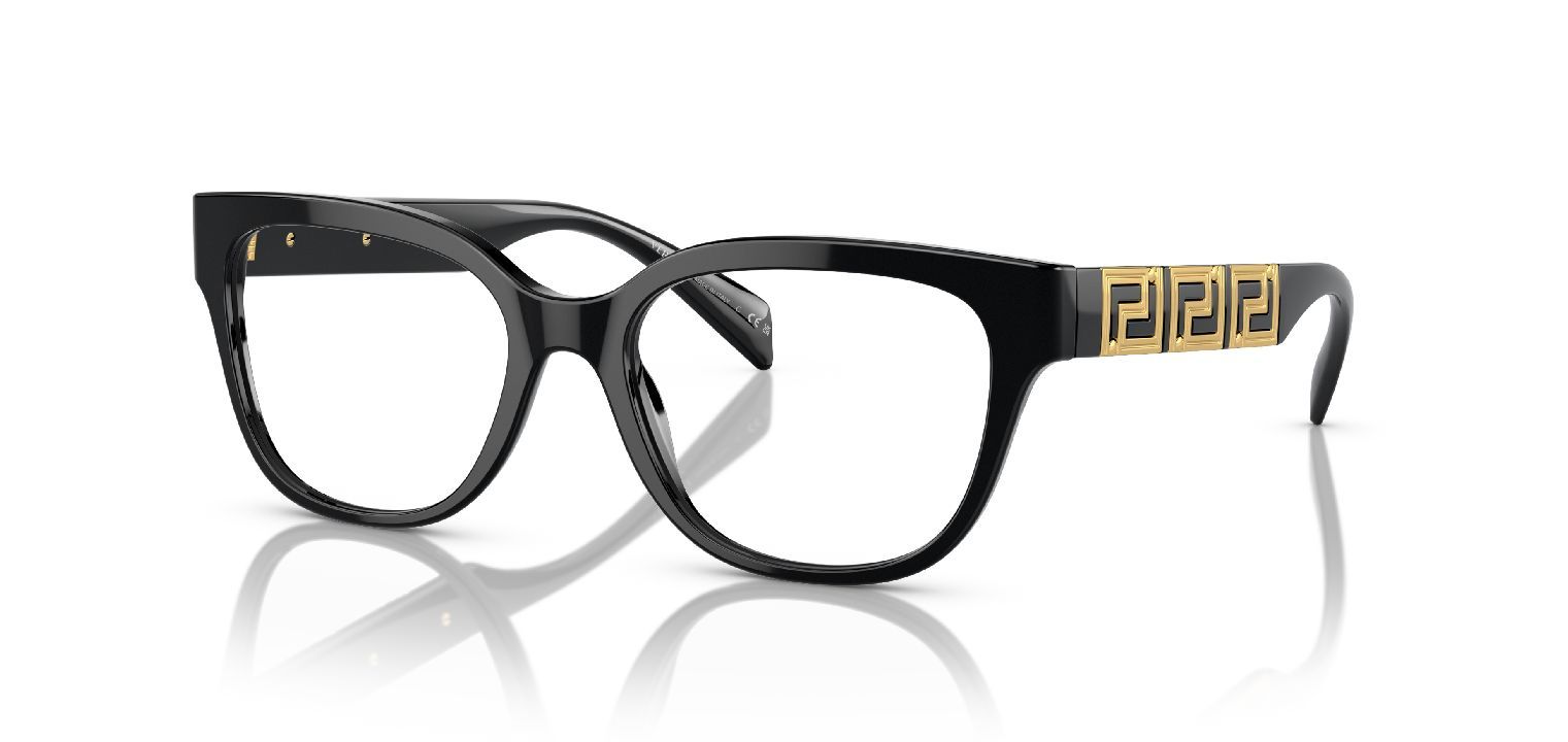 Versace Quadratisch Brillen 0VE3338 Schwarz für Damen
