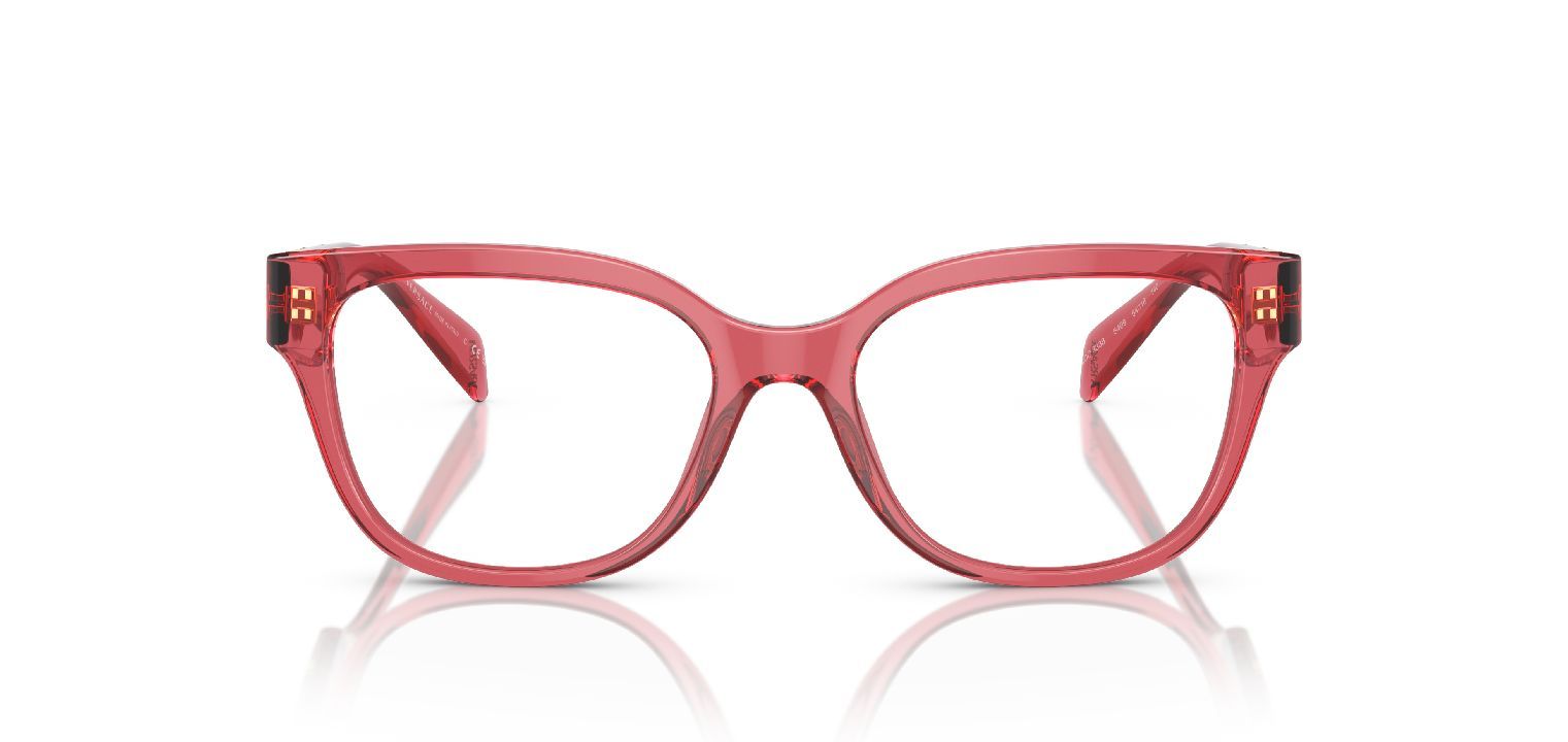 Versace Quadratisch Brillen 0VE3338 Rot für Dame