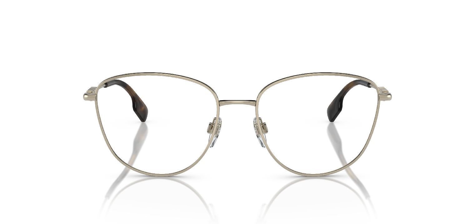 Burberry Round Eyeglasses 0BE1376 Gold for Woman