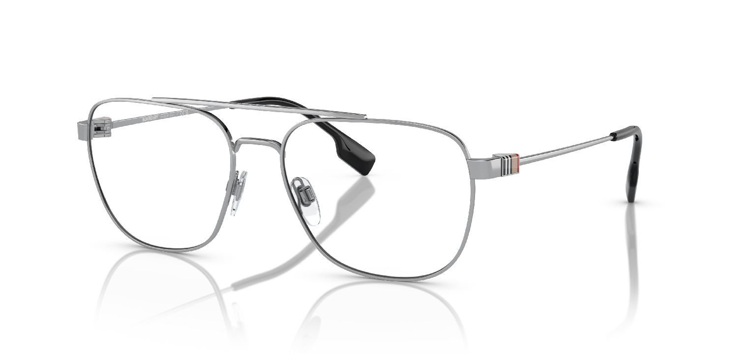 Lunettes de vue Burberry Rectangle 0BE1377 Argenté pour Homme
