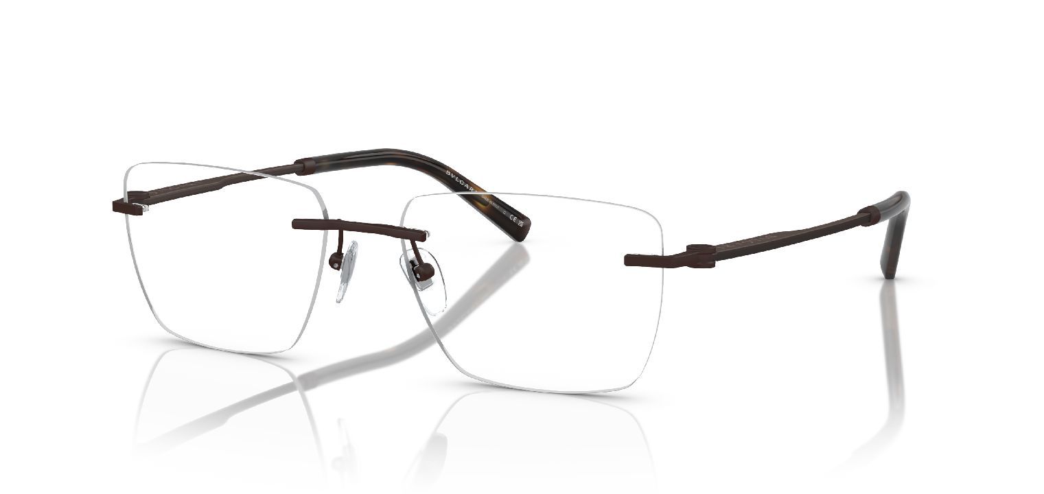 Bvlgari Rechteckig Brillen 0BV1122 Braun für Herr