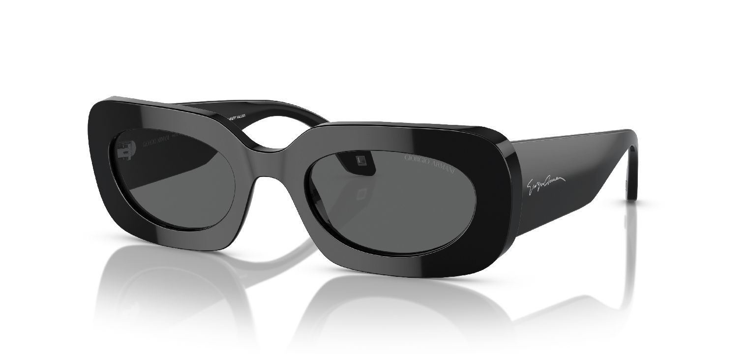 Lunettes de soleil Giorgio Armani Rectangle 0AR8182 Noir pour Femme