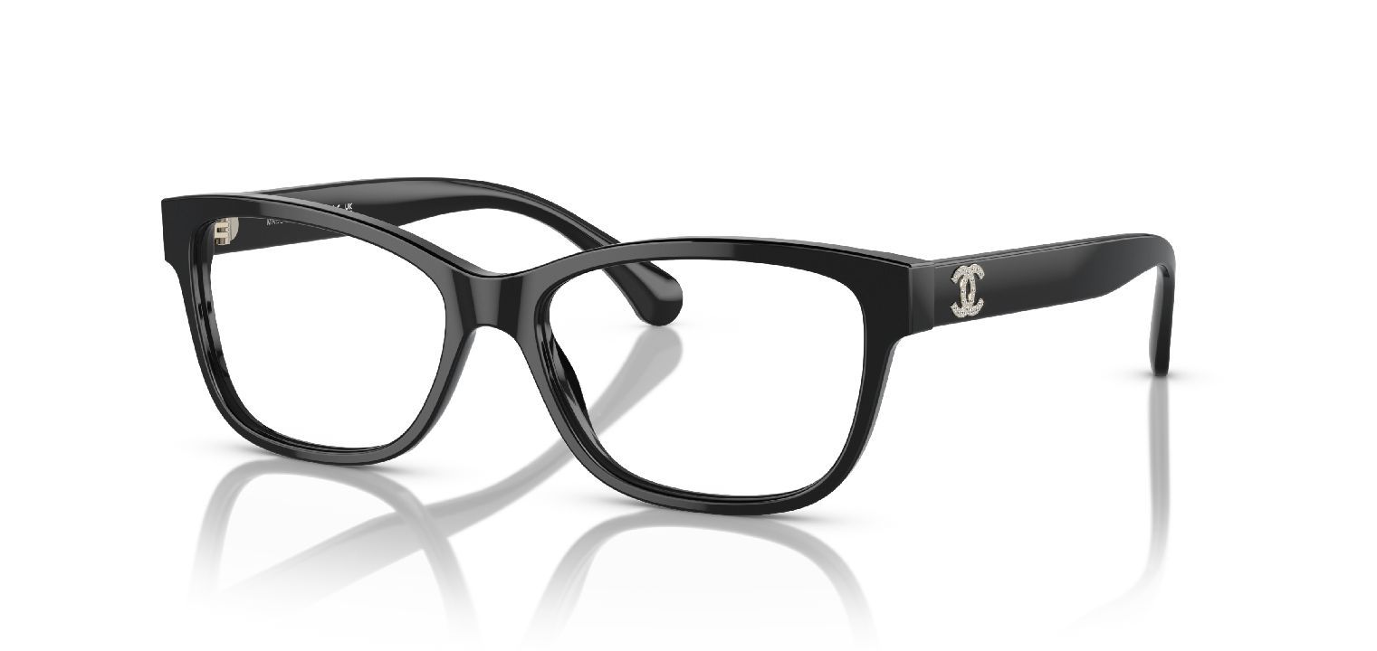 Chanel Rechteckig Brillen 0CH3449B Schwarz für Dame