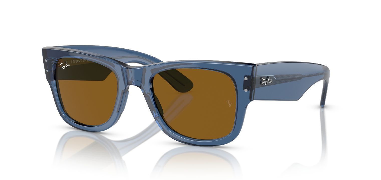 Ray-Ban Quadratisch Sonnenbrillen 0RB0840S Blau für Herr-Dame
