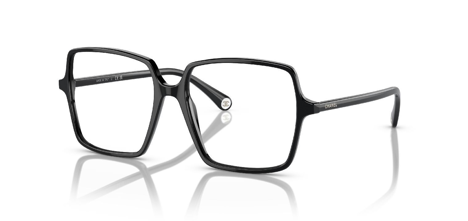 Chanel Carré Eyeglasses 0CH3448 Black for Woman