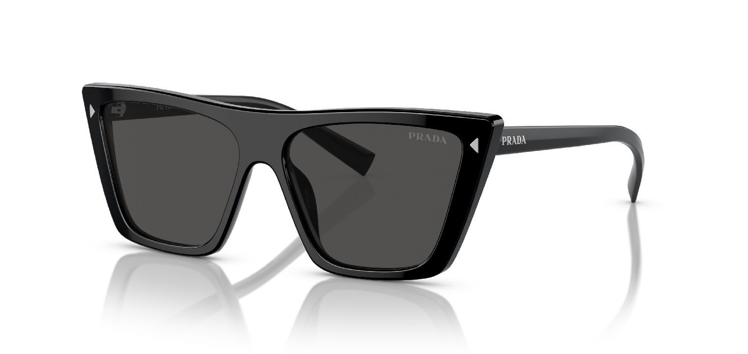 Prada Cat Eye Sunglasses 0PR 21ZS Black for Woman