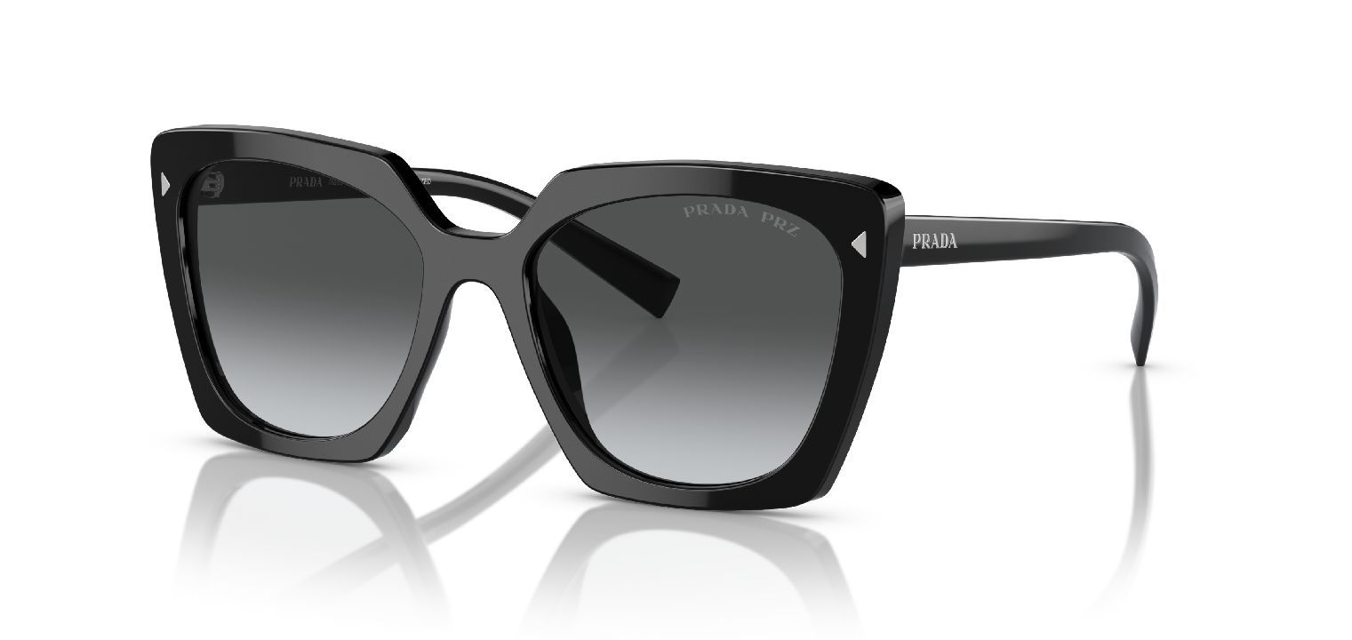 Prada Carré Sunglasses 0PR 23ZS Black for Woman