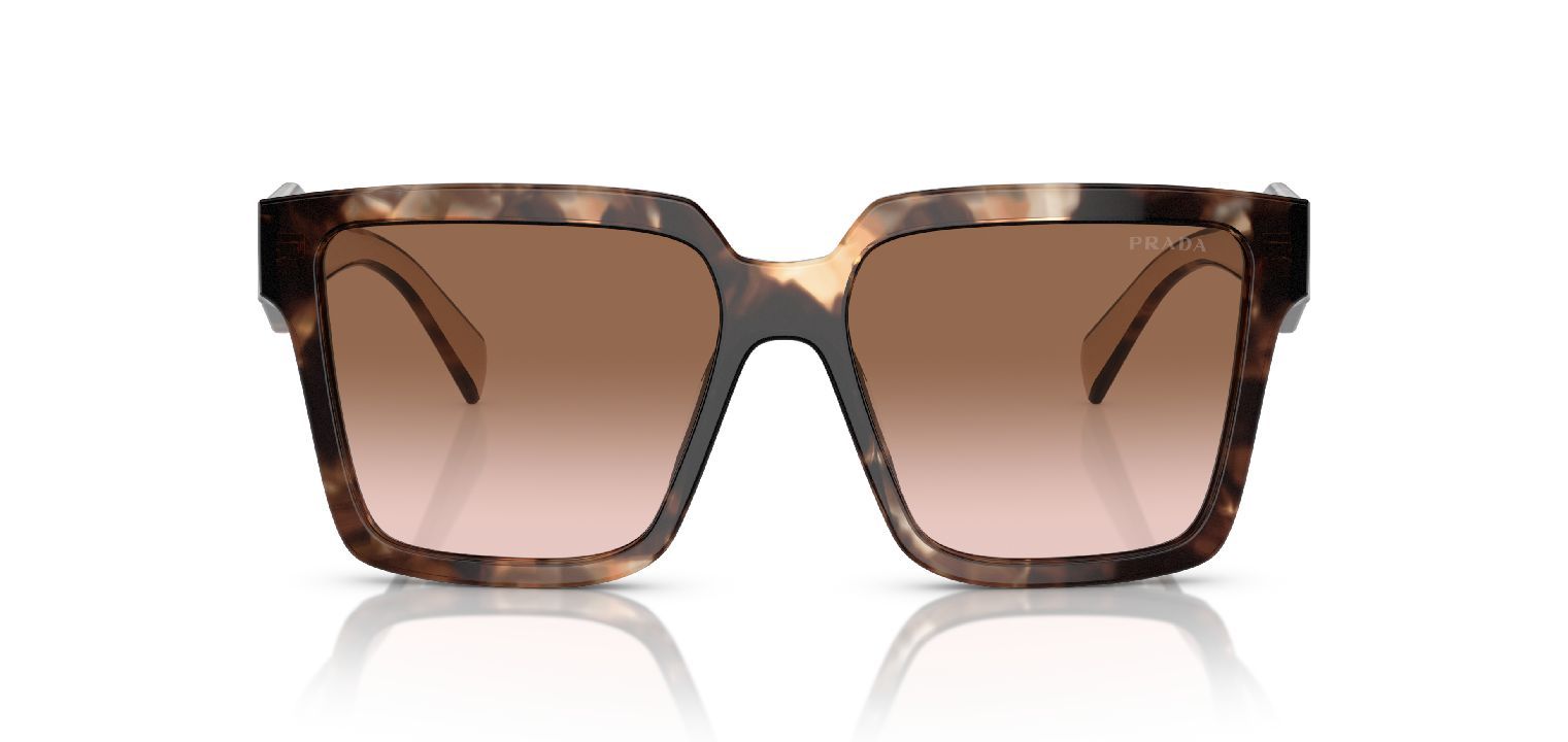 Prada Quadratisch Sonnenbrillen 0PR 24ZS Braun für Dame