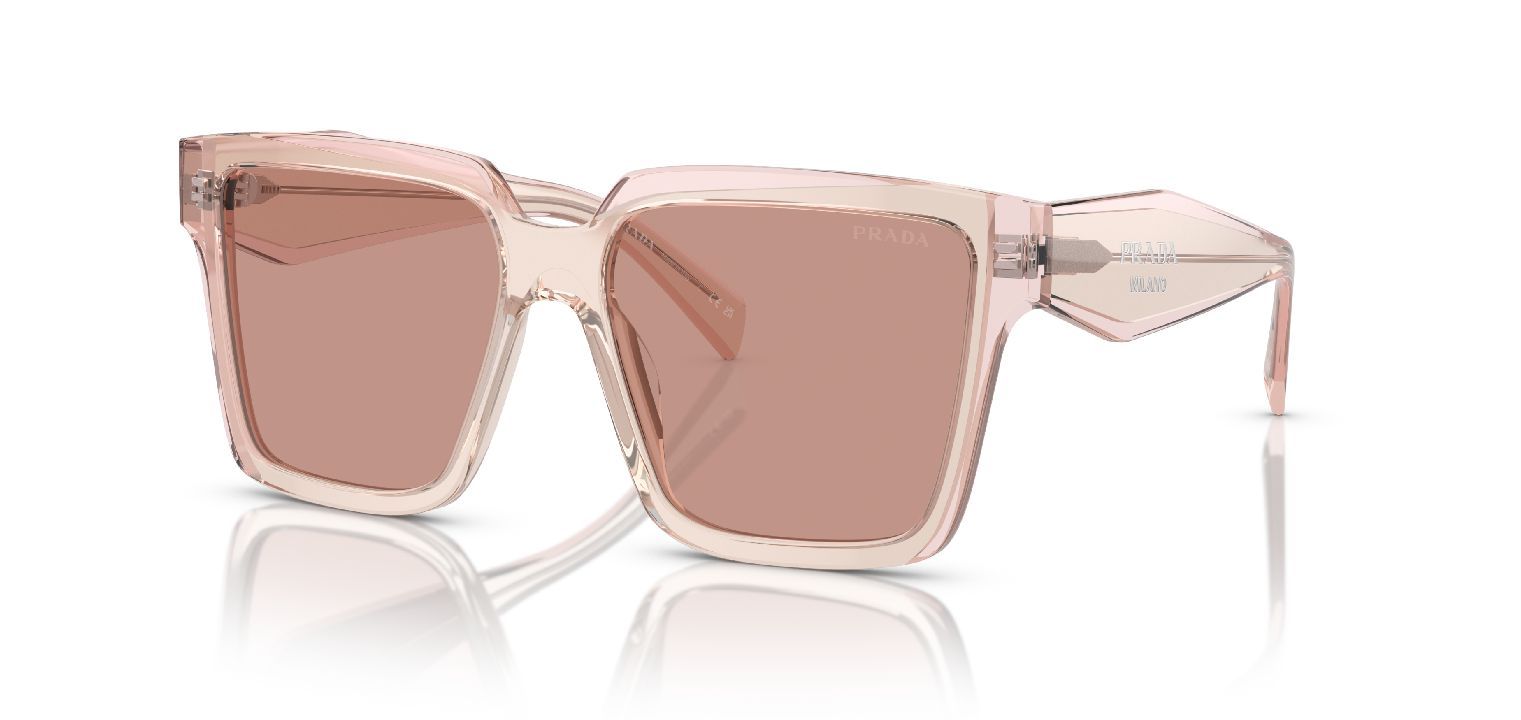 Prada Quadratisch Sonnenbrillen 0PR 24ZS Rosa für Damen