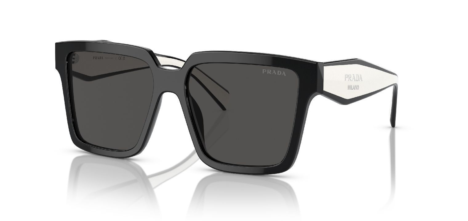 Prada Quadratisch Sonnenbrillen 0PR 24ZS Schwarz für Damen