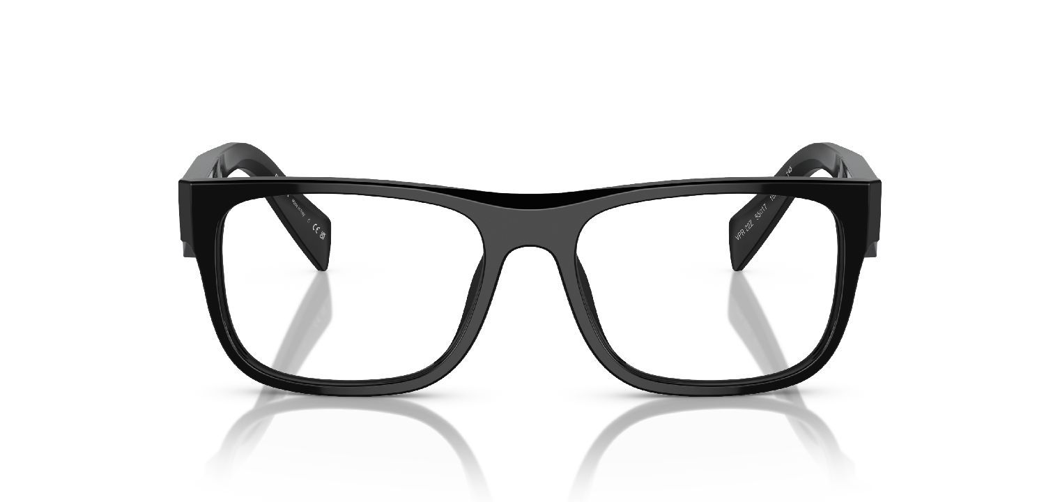 Prada Quadratisch Brillen 0PR 22ZV Schwarz für Herr