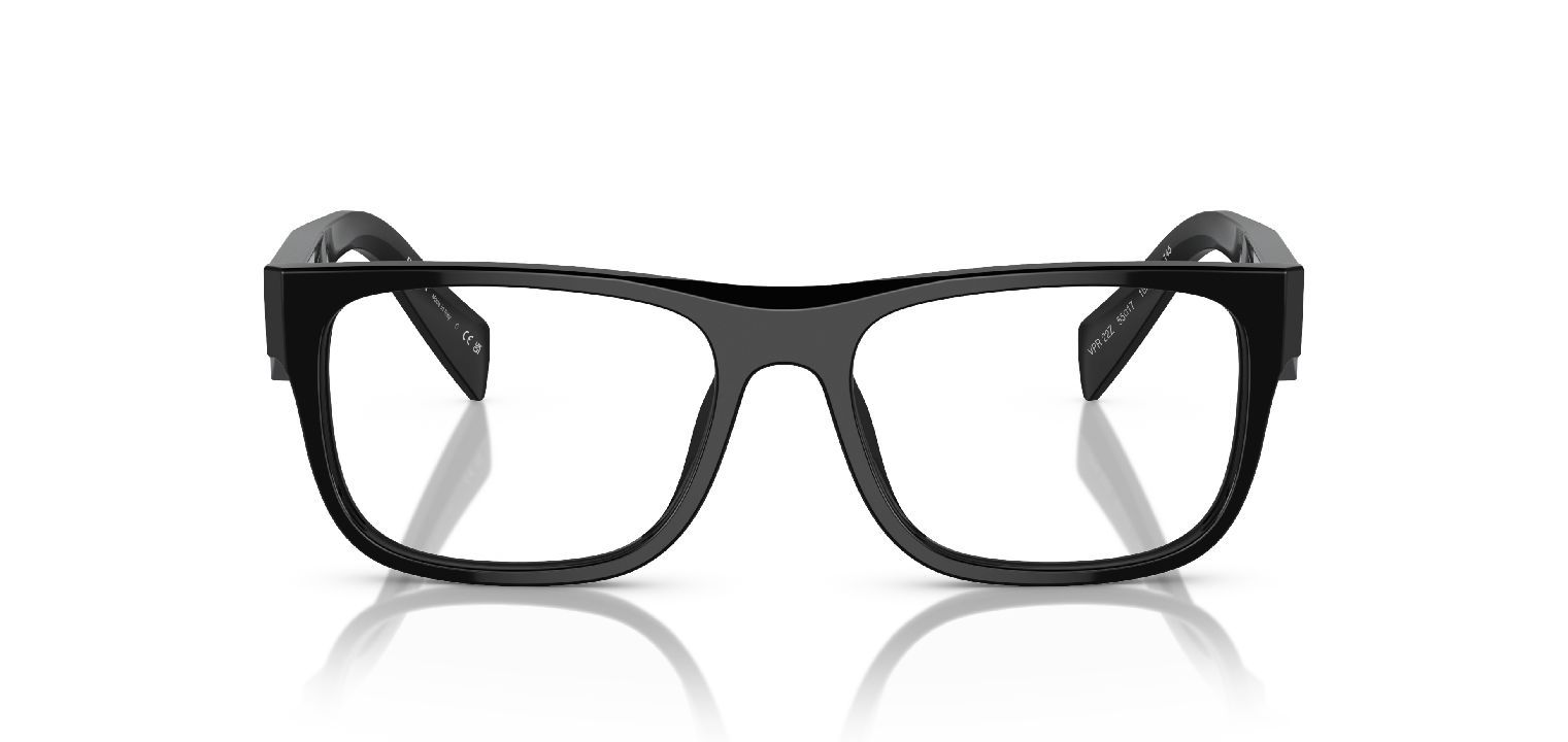 Prada Carré Eyeglasses 0PR 22ZV Black for Man