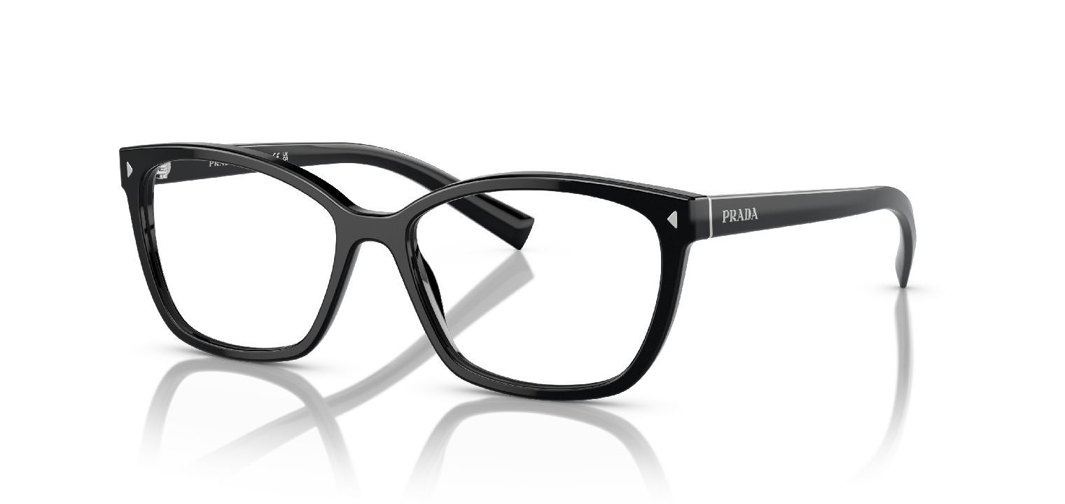 Lunettes de vue Prada Rectangle 0PR 15ZV Noir pour Femme