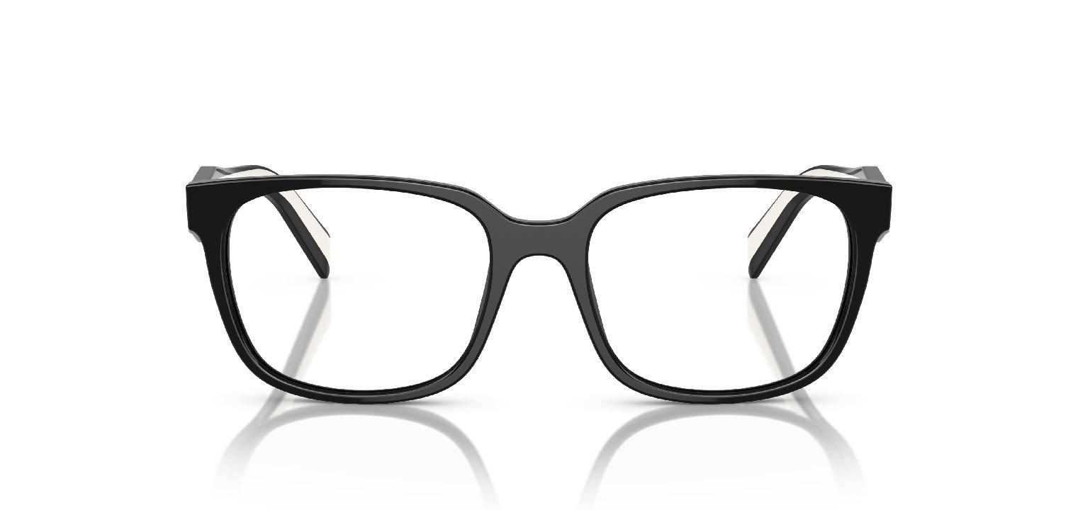 Prada Rectangle Eyeglasses 0PR 17ZV Black for Woman