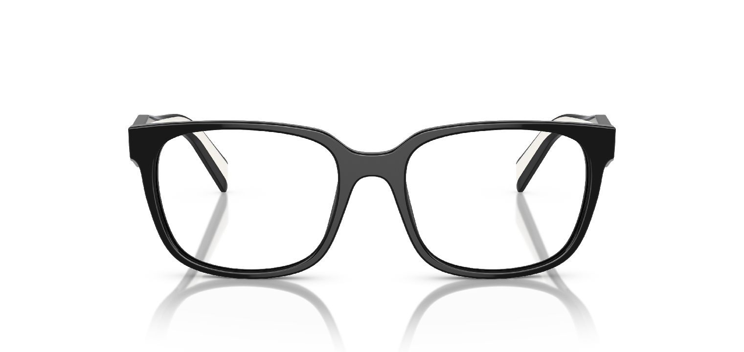 Prada Rectangle Eyeglasses 0PR 17ZV Black for Woman