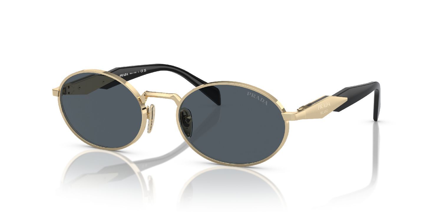 Prada Oval Sonnenbrillen 0PR 65ZS Gold für Damen