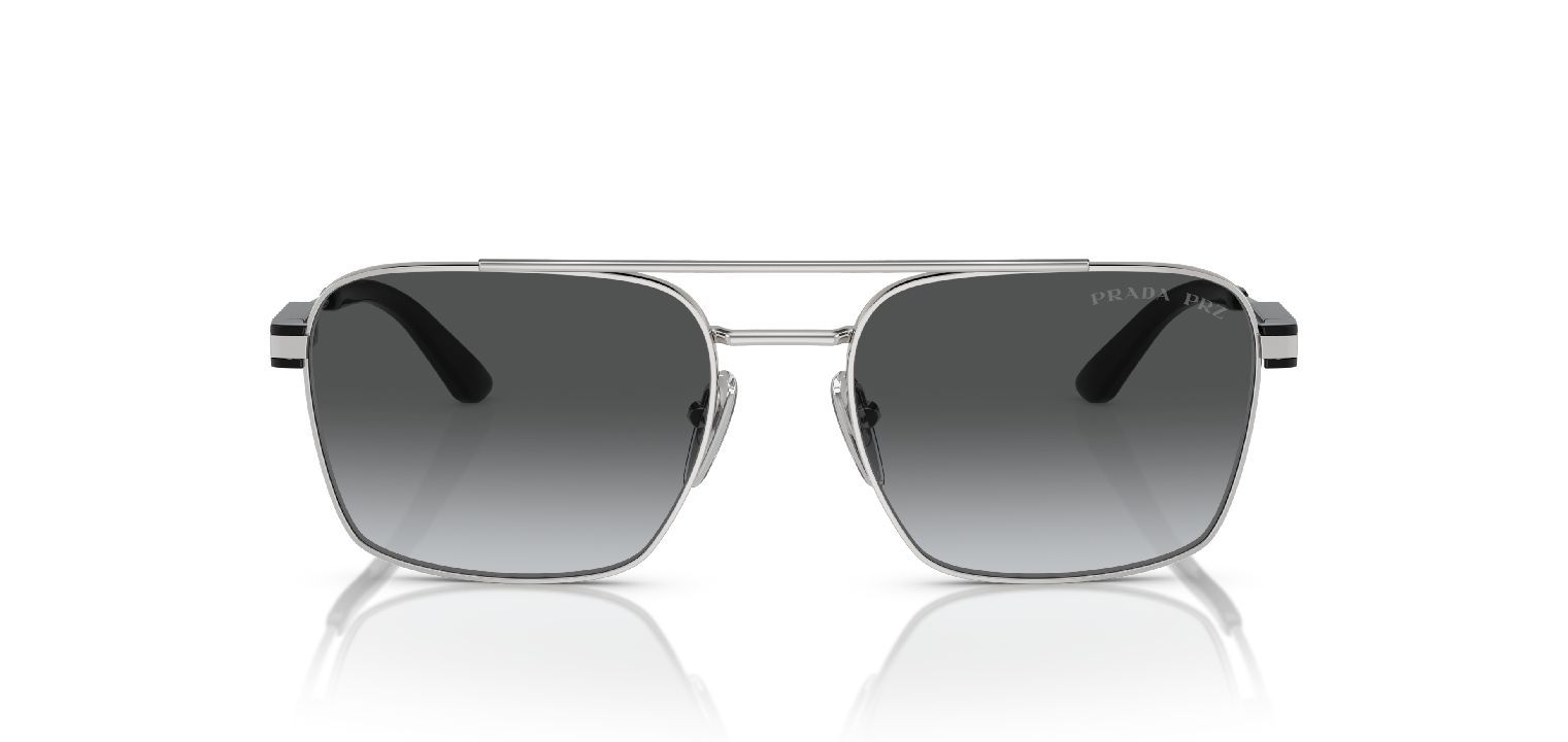 Prada Quadratisch Sonnenbrillen 0PR 67ZS Sillber für Herr