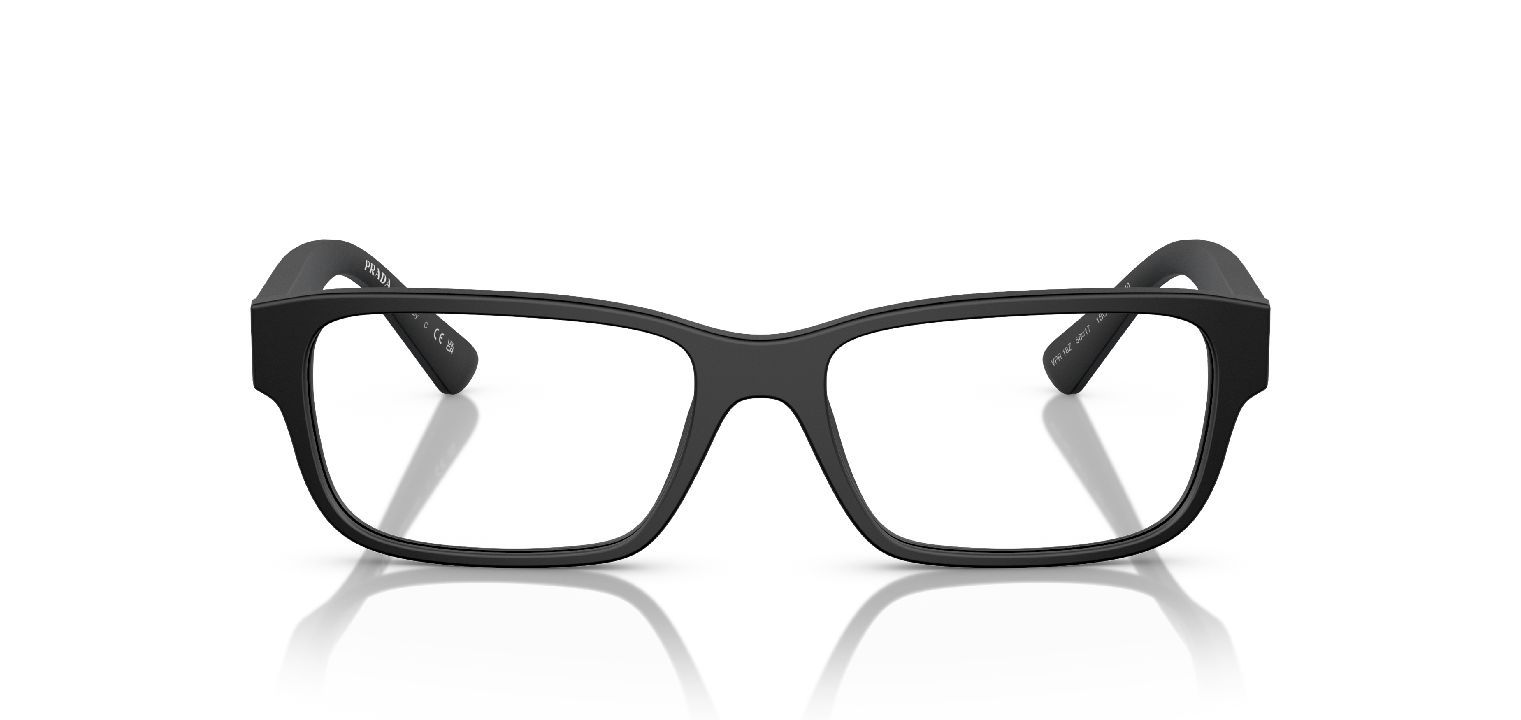 Prada Carré Eyeglasses 0PR 18ZV Black for Man