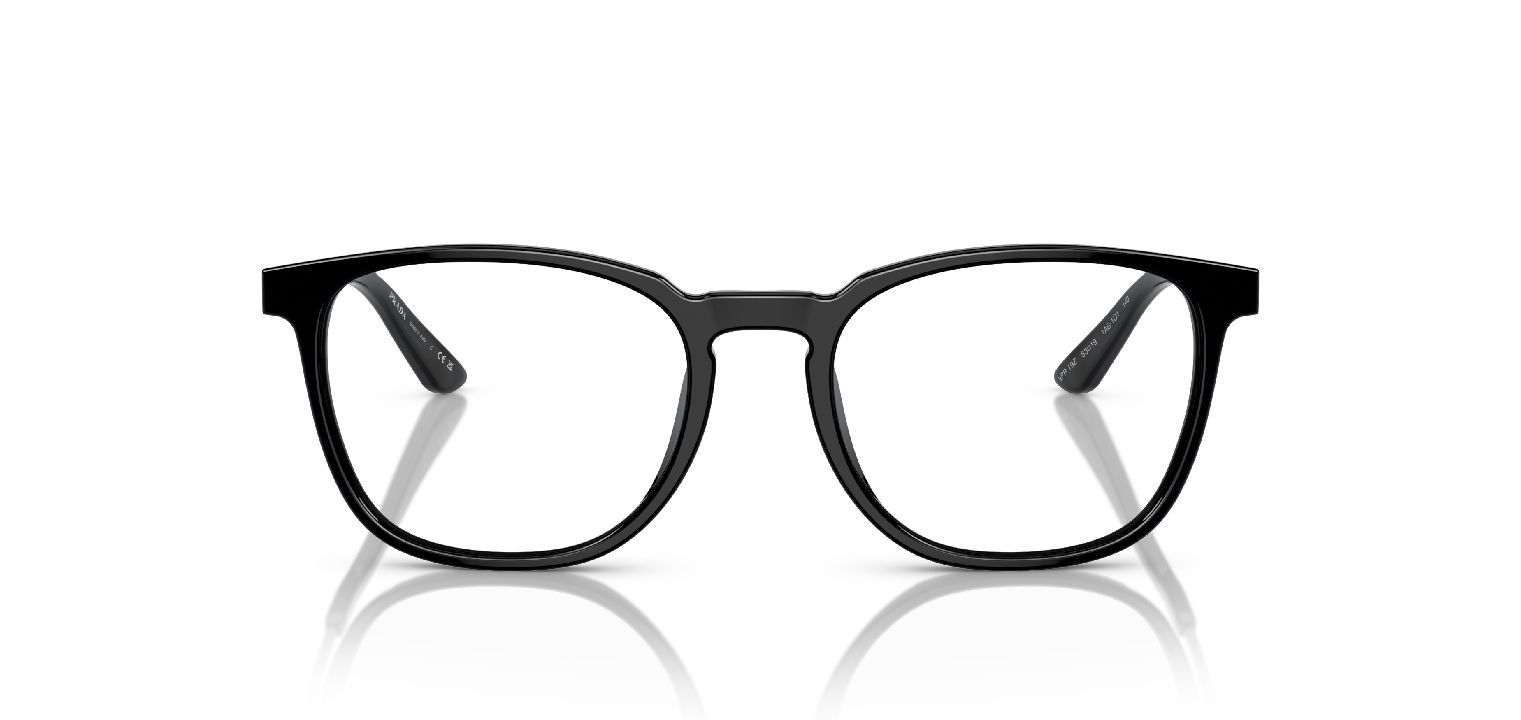 Prada Quadratisch Brillen 0PR 19ZV Schwarz für Herr