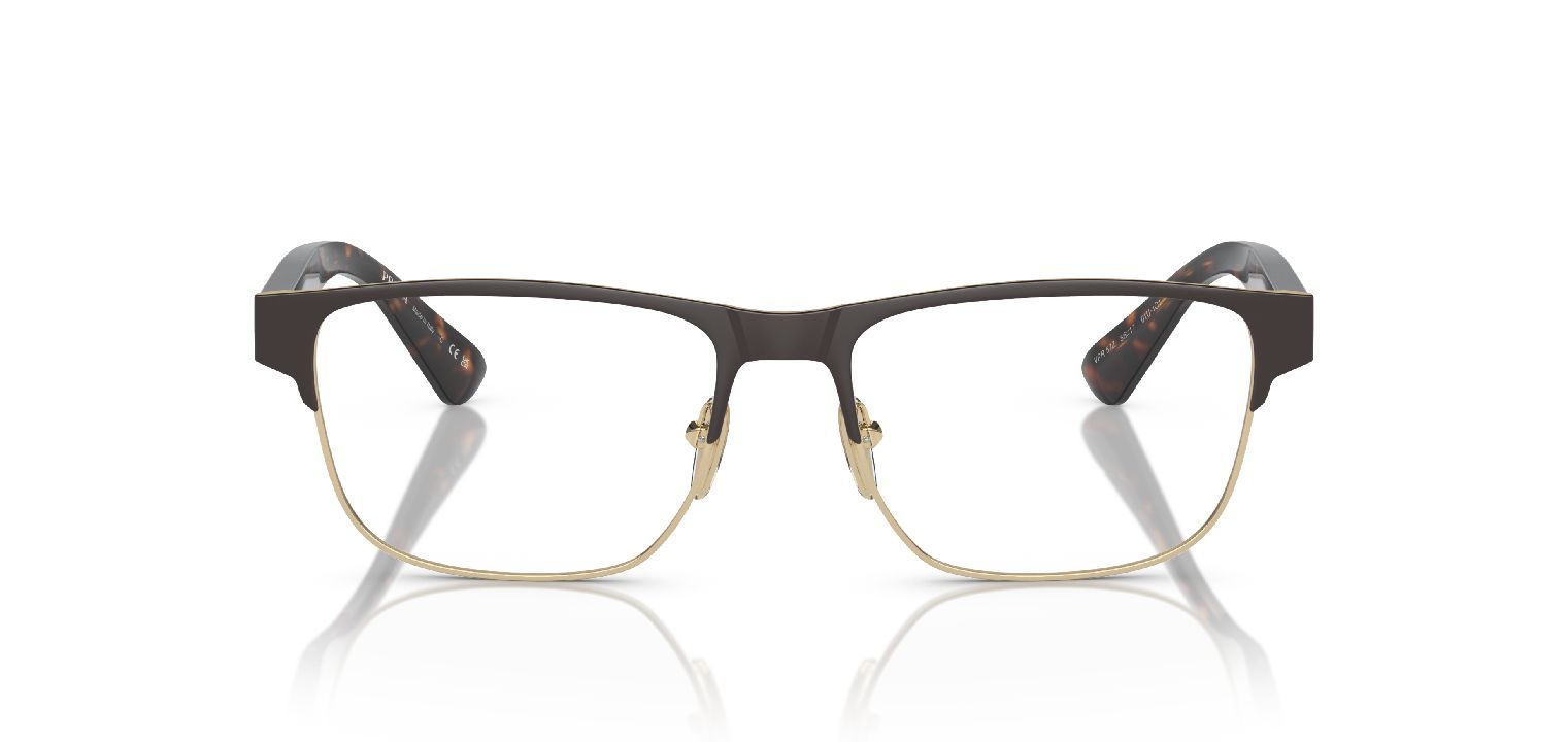 Prada Carré Eyeglasses 0PR 57ZV Marron for Man