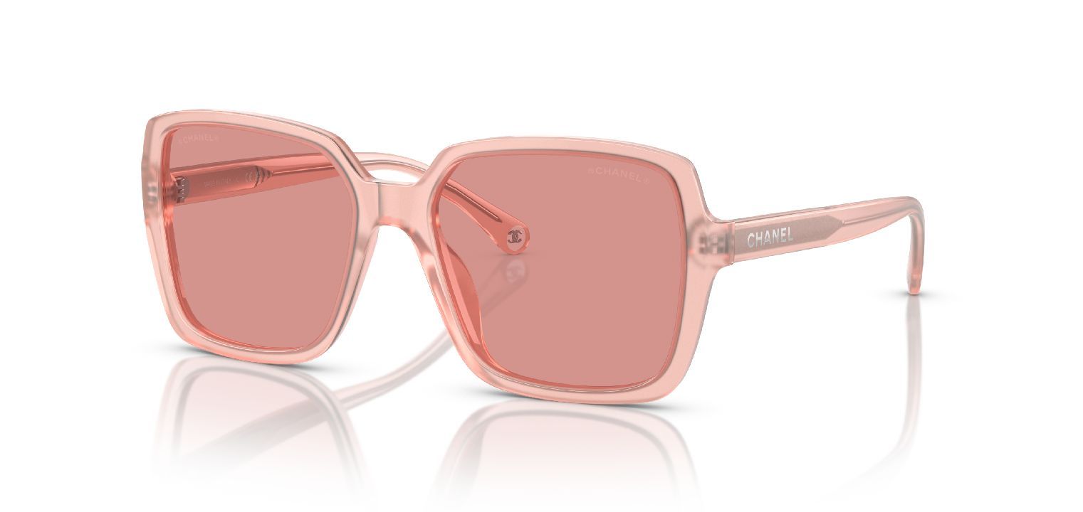 Lunettes de soleil Chanel Rectangle 0CH5505 Rose pour Femme