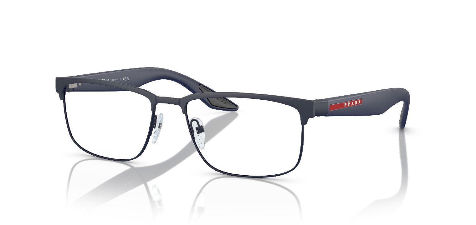 Lunettes de vue Prada Linea Rossa Rectangle 0PS 51PV Bleu pour Homme