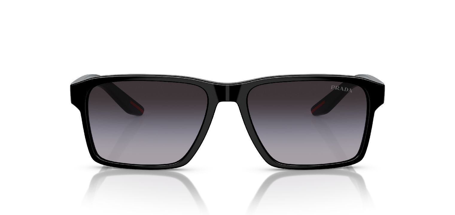 Prada Linea Rossa Rectangle Sunglasses 0PS 05YS Black for Man