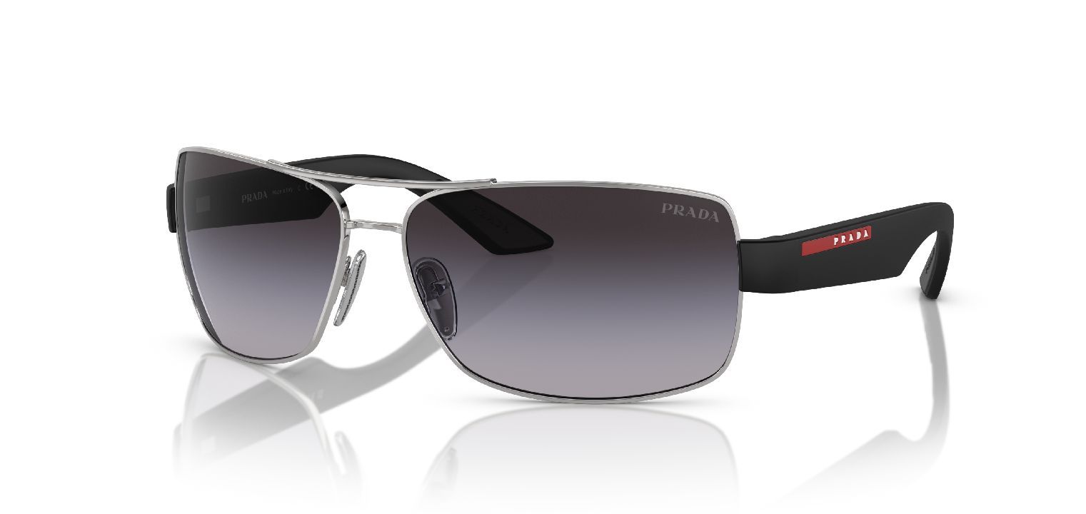 Prada Linea Rossa Quadratisch Sonnenbrillen 0PS 50ZS Sillber für Herren