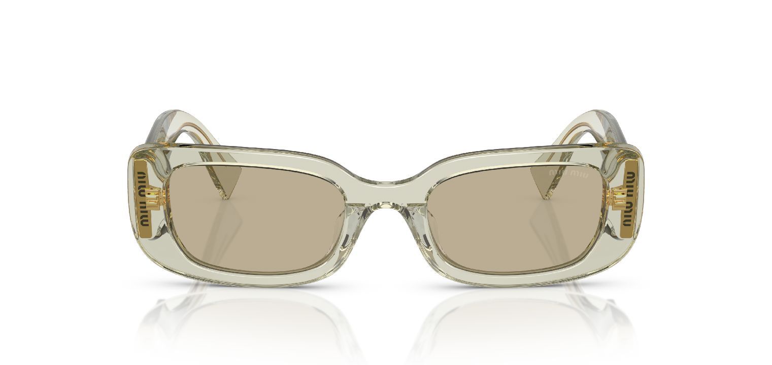 Miu Miu Rechteckig Sonnenbrillen 0MU 08YS Beige für Dame