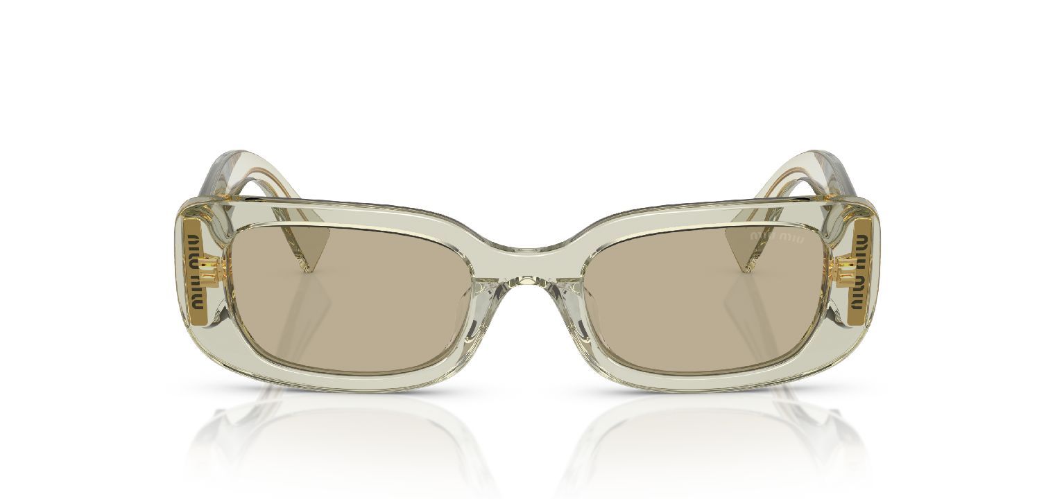 Miu Miu Rectangle Sunglasses 0MU 08YS Beige for Woman