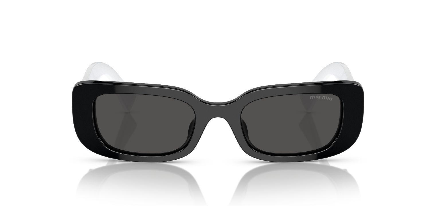 Miu Miu Rechteckig Sonnenbrillen 0MU 08YS Schwarz für Dame