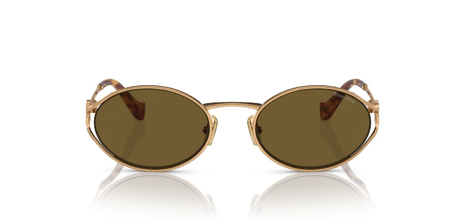 Miu Miu Oval Sonnenbrillen 0MU 52YS Gold für Damen