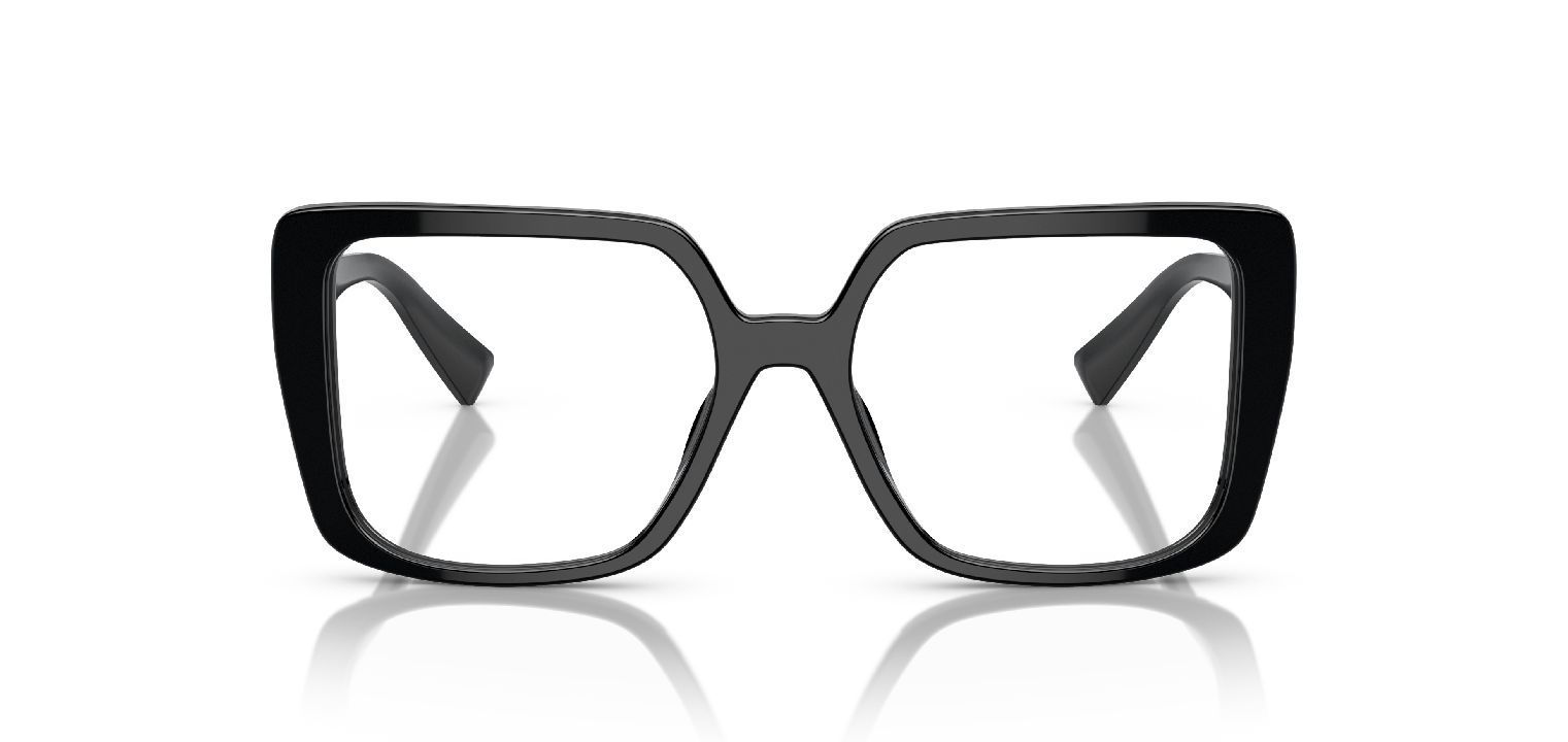 Miu Miu Carré Eyeglasses 0MU 06VV Black for Woman