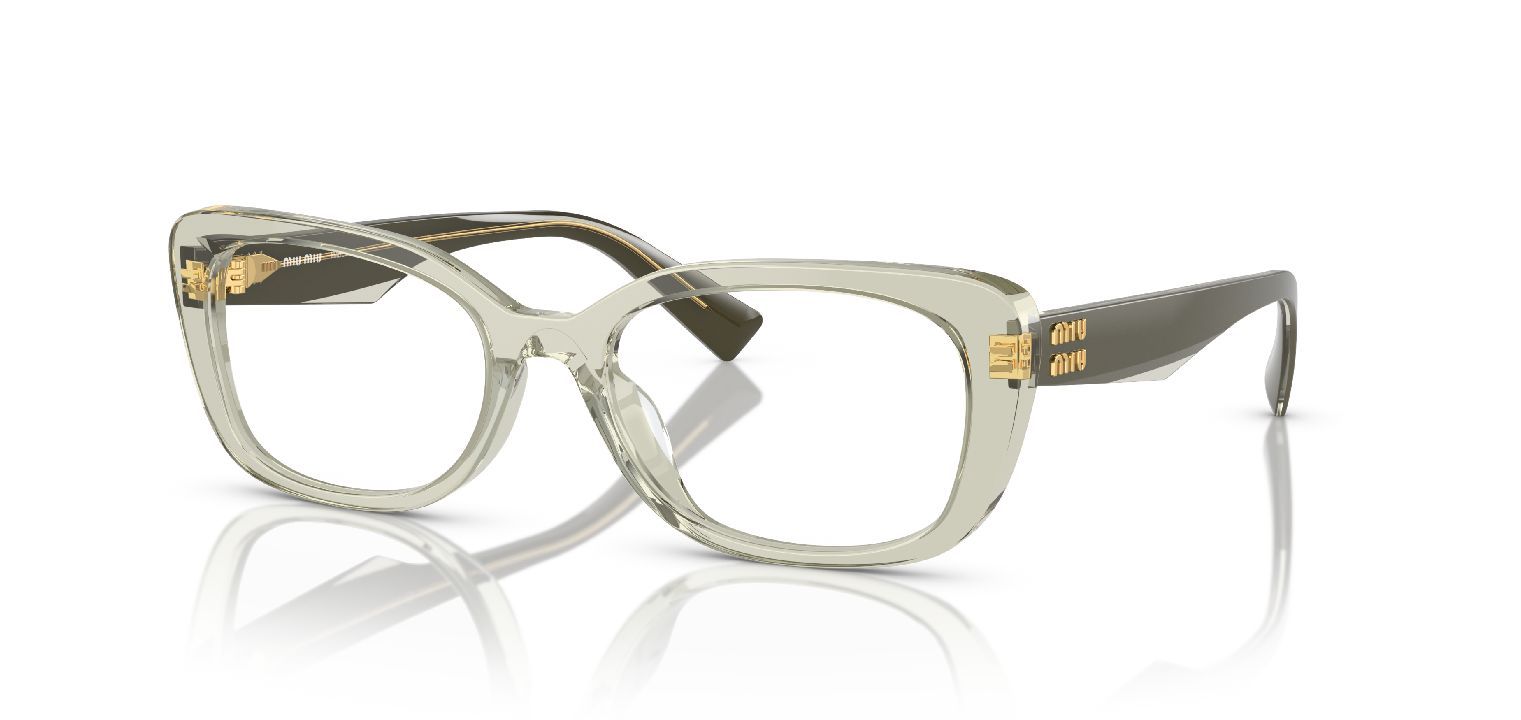 Miu Miu Rechteckig Brillen 0MU 07VV Grau für Dame