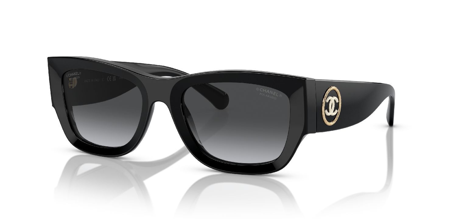 Lunettes de soleil Chanel Rectangle 0CH5507 Noir pour Femme