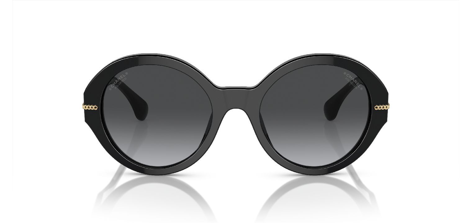 Chanel black 2025 round sunglasses