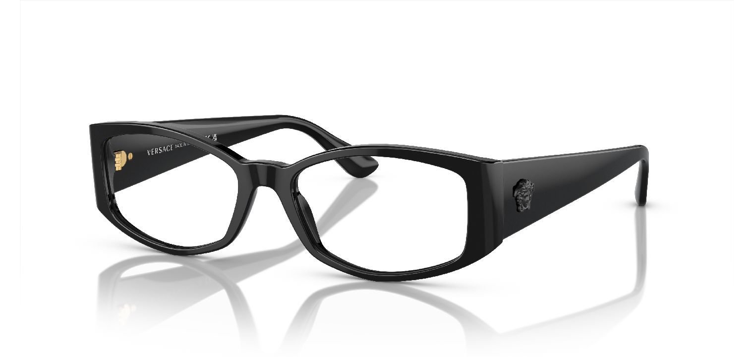 Versace Oval Eyeglasses 0VE3343 Black for Woman