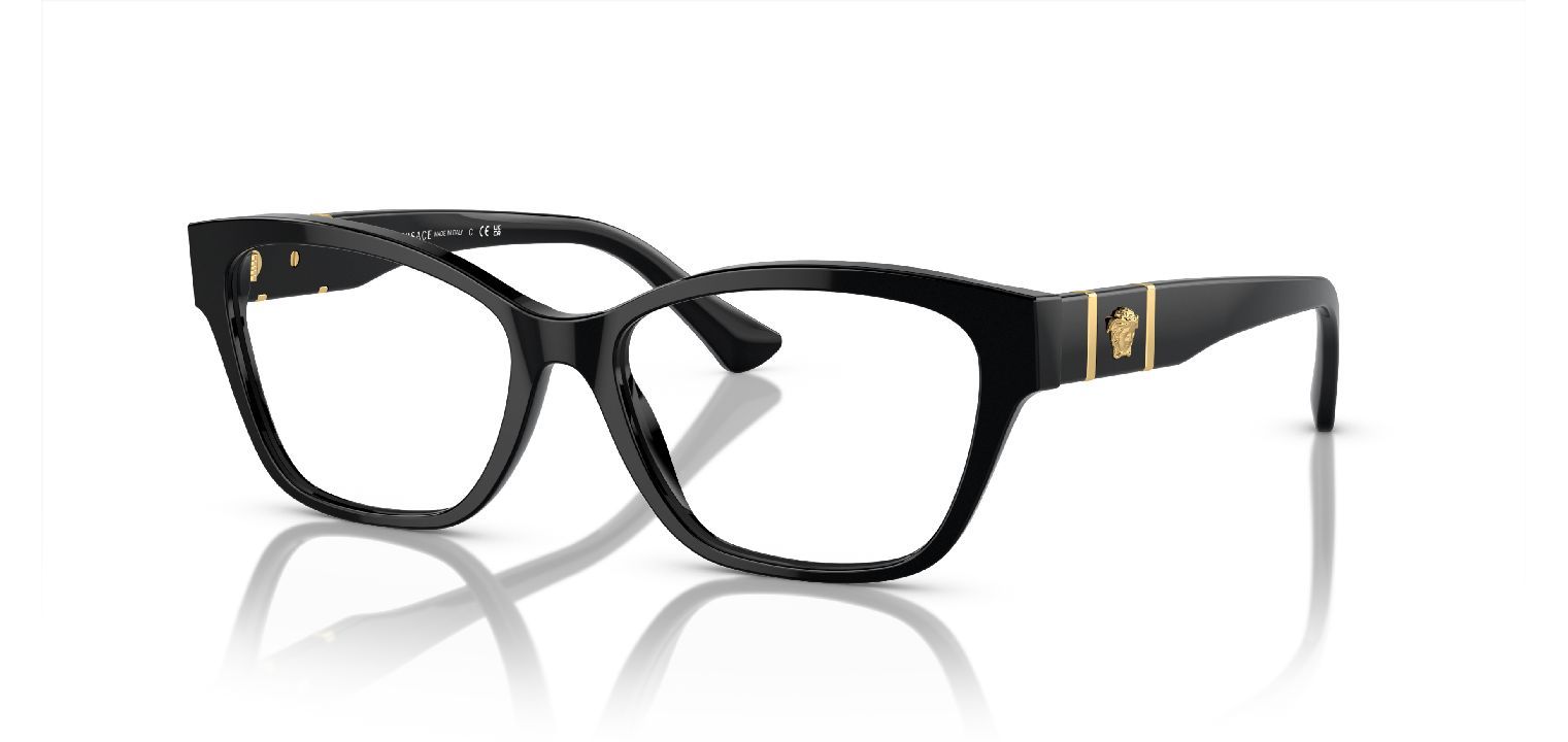 Versace Cat Eye Eyeglasses 0VE3344 Black for Woman