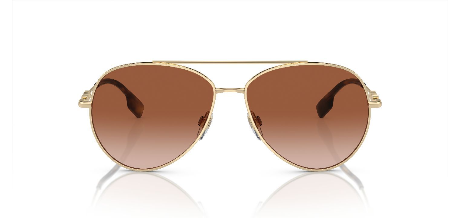 Burberry Aviator Sunglasses 0BE3147 Gold for Woman