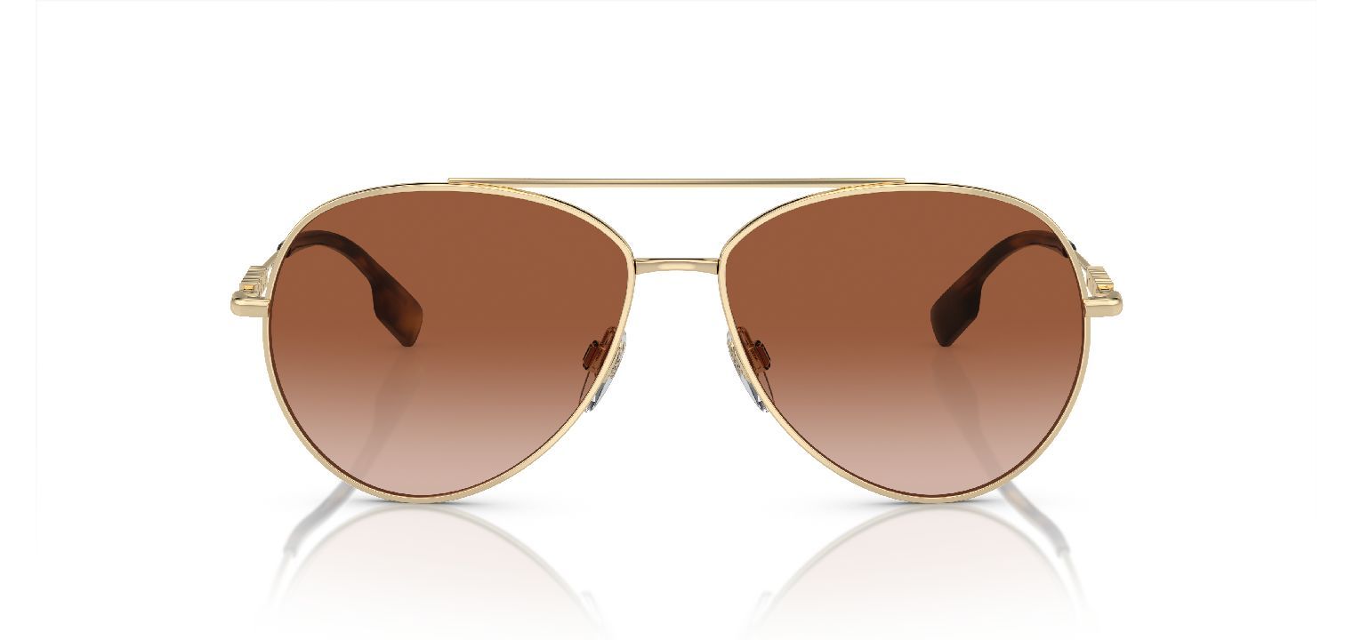 Burberry Pilot Sunglasses 0BE3147 Gold for Woman