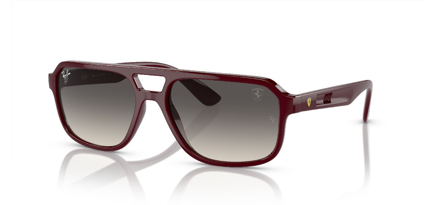 Ray-Ban Rechteckig Sonnenbrillen 0RB4414M Rot für Damen/Herren