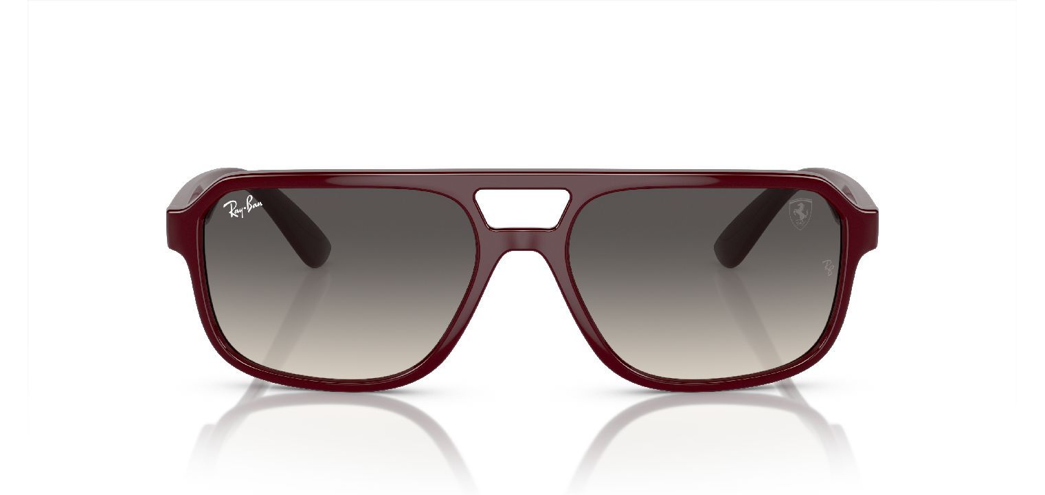 Ray-Ban Rechteckig Sonnenbrillen 0RB4414M Rot für Damen/Herren