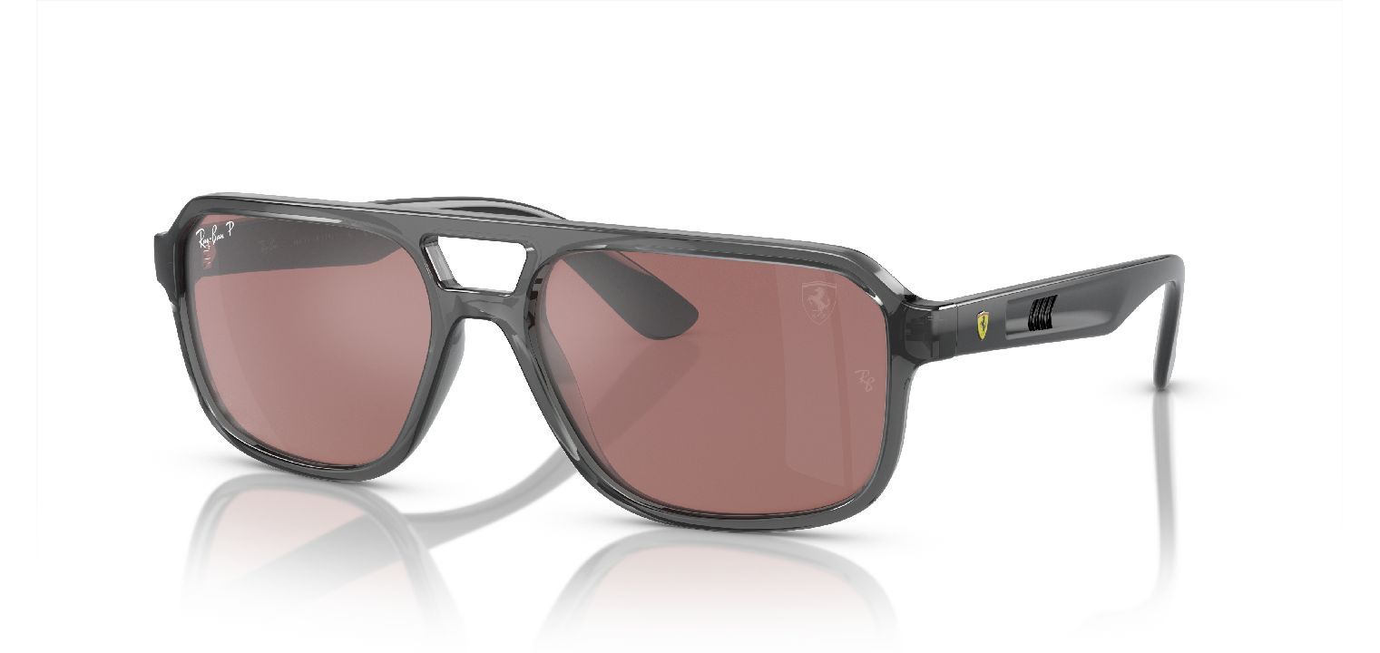 Ray-Ban Rechteckig Sonnenbrillen 0RB4414M Grau für Damen/Herren