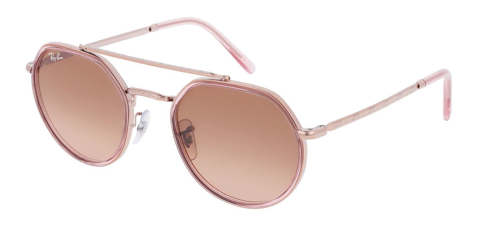 Lunettes de soleil Ray-Ban Ronde 0RB3765 Rose pour Homme-Femme