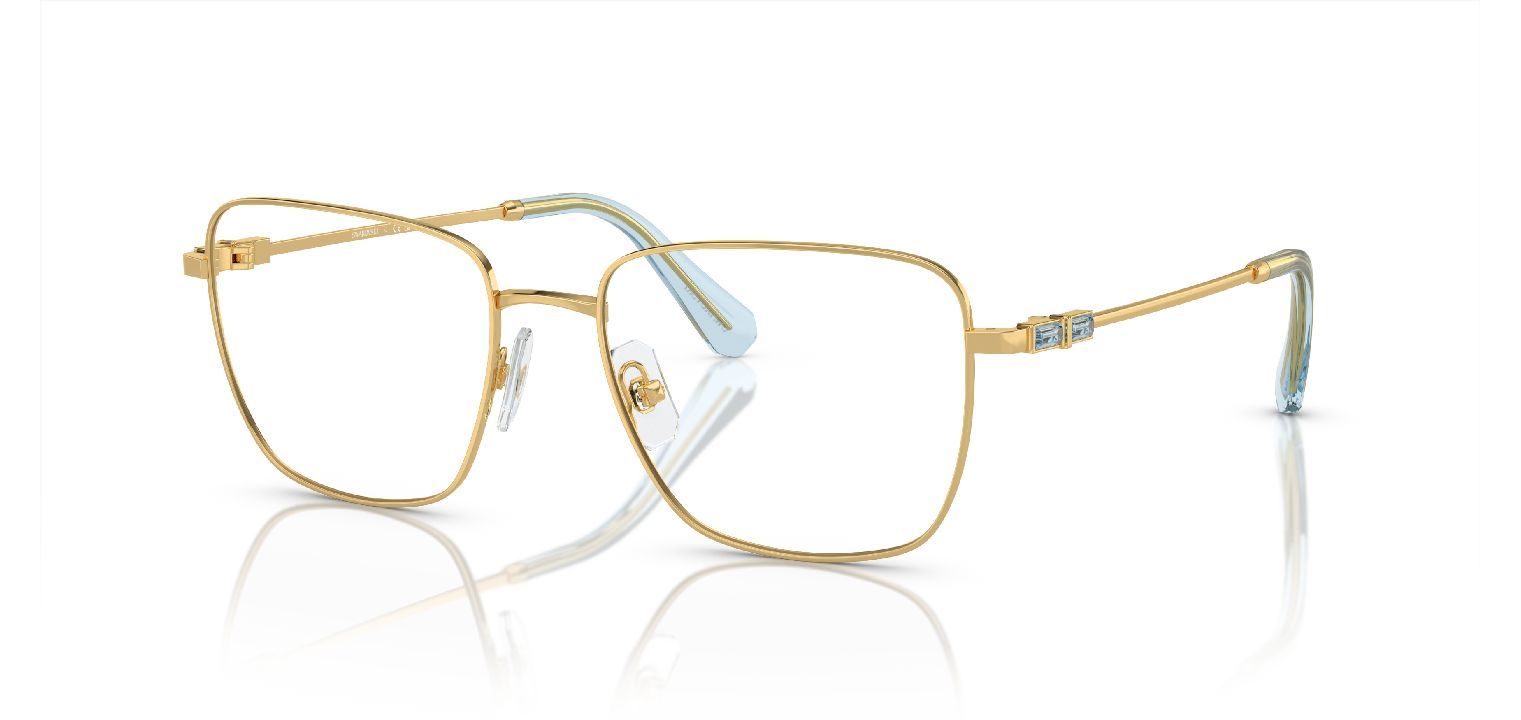 Lunettes de vue Swarovski Rectangle 0SK1003 Doré pour Femme