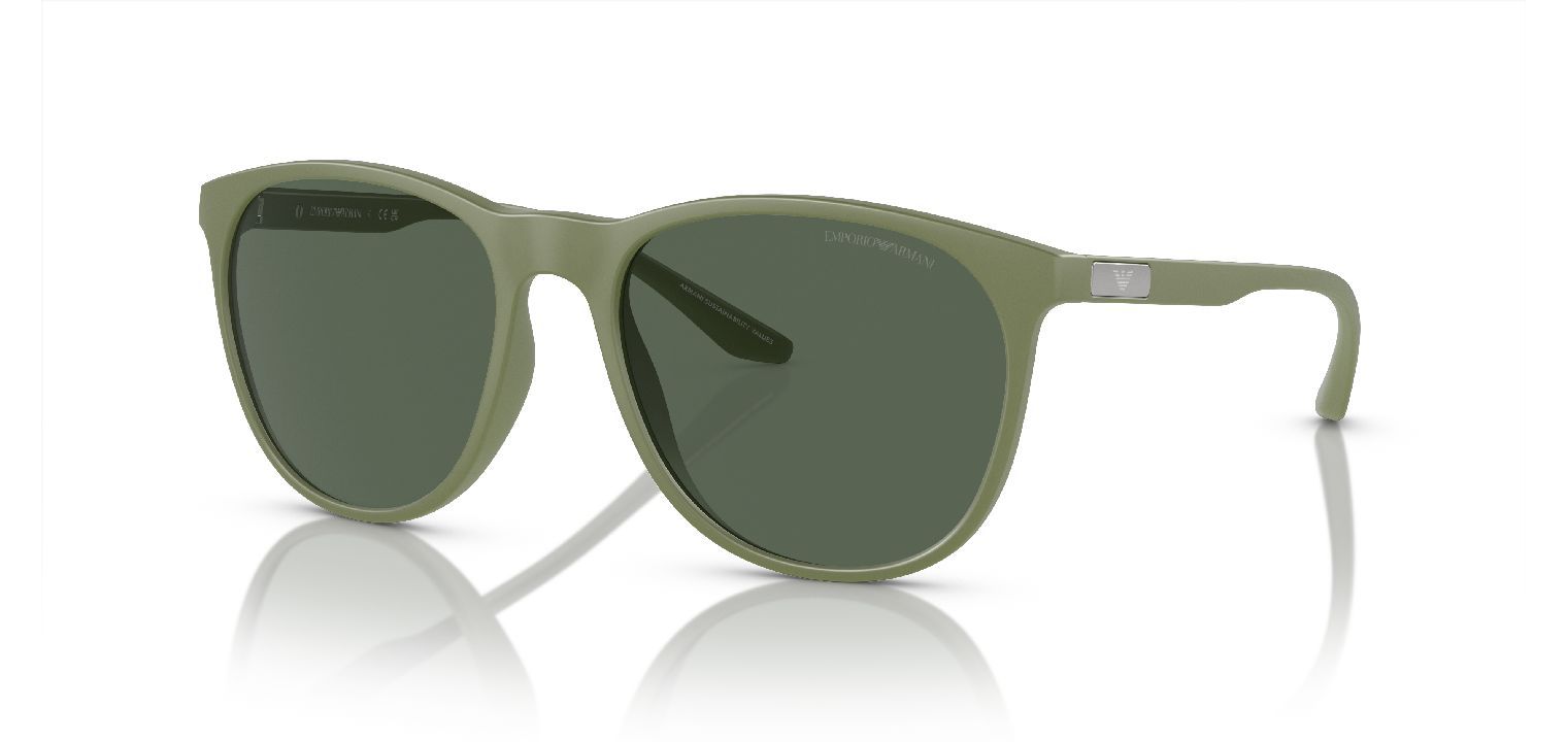 Lunettes de soleil Emporio Armani Ronde 0EA4210 Vert pour Homme