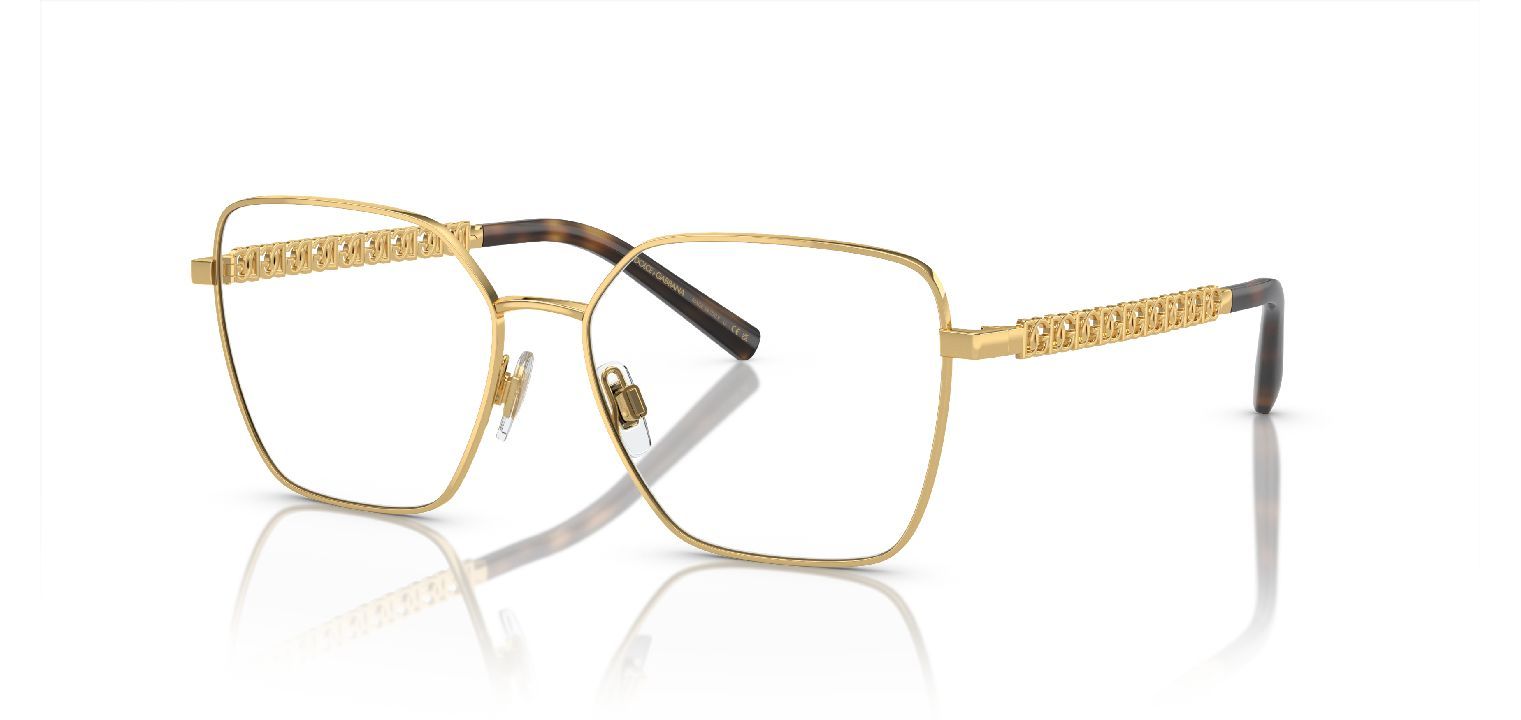 Dolce & Gabbana Quadratisch Brillen 0DG1351 Gold für Damen